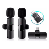 2pcs Micrófono Lavalier Inalámbrico Para iPhone iPad Android