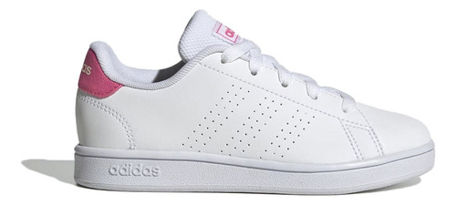 Tenis Niña adidas Advantage Court Cordones- Blanco-rosa