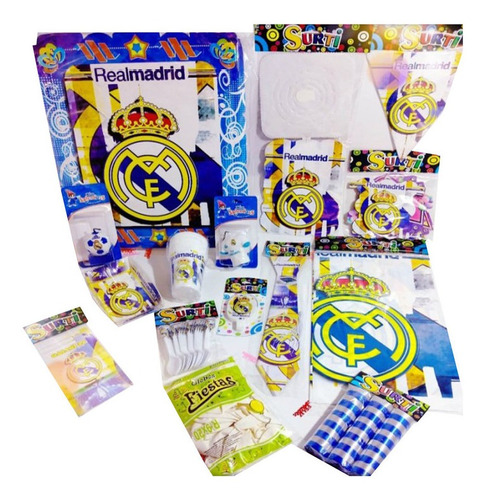 Decoración Equipo Real Madrid Futbol Set X36 + Regalo