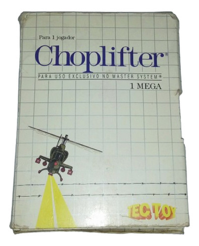 Jogo Choplifter C/ Caixa E Manual Sega Master System Tectoy