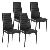 Set De 4 Sillas De Comedor Costway Modernas En Metal Y