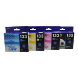 Kit 4 Cartucho 133 E 135 Epson T25 Tx123 Tx125 Tx133 Tx135