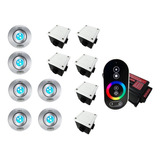 Kit Iluminação 6 Hiper Led 9w Rgb Cx Passagem E Comando