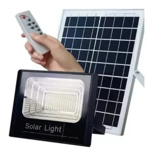 Refletor Solar 200w Led Branco Frio Ip66 Com Controle Remoto