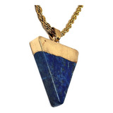 Collar Amuleto Triangulo Elementos Lapislázuli