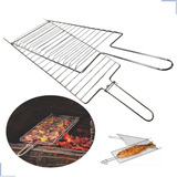 Grelha Dupla Churrasqueira 64 X 21cm Frango Churrasco Peixes