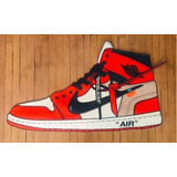 Tapete Alfombra Oficina Cuarto Jordan 1 Off White Rojo