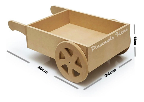 Caja De Madera Carreta Para Rosas O Regalo Desayuno Sorpresa