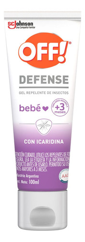 Repelente Off Defense Bebé +3 Meses X100ml