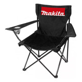 Silla Para Camping Portatil Plegable Makita Color Negro