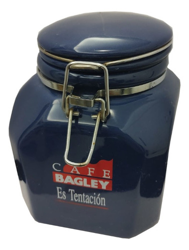 Frasco Tarro Cuadrado Hermetico  Bagley Ceramico 90´s