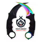 Kit Karambit Multi Color + Preta Afiada Tático Com Bainha!