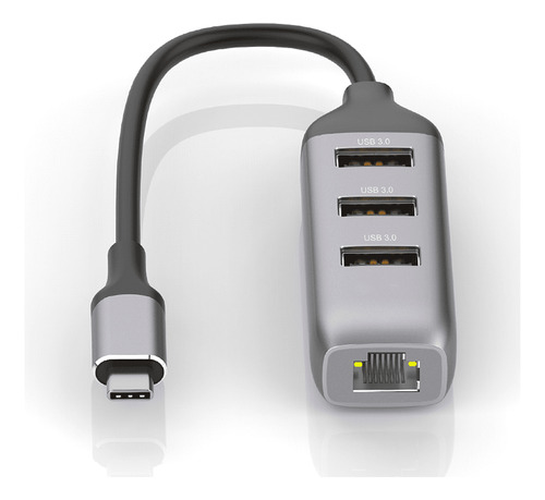 Adaptador Hub Usb Tipo C 3.0 Rj45 Dock Macbook Dell iPad Pc