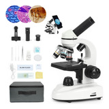 Microscopio Con Aumento 100x-2000x Y Iluminación Lamulaauto