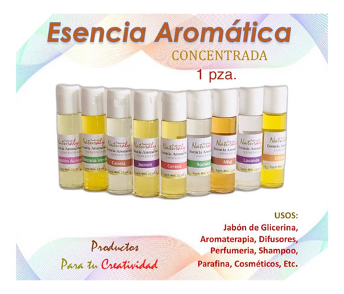 Esencia Aromatica 12ml Para Jabón Parafina Perfume Difusores