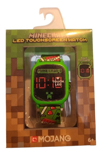 Reloj Digital Lcd Minecraft Con Luces 