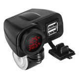 Carregador Usb Duplo Impermeável Para Motocicleta Power Adap