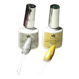 Esmalte Gel Prata Ou Dourado Gliter Refletivo Brilho