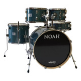 Bateria Acústica Noah Blue Sparkle B20 Sc5 Shell Pack Nova!