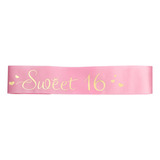 Faja De Satén Con Bandolera Sweet 16 Multicolor Happy