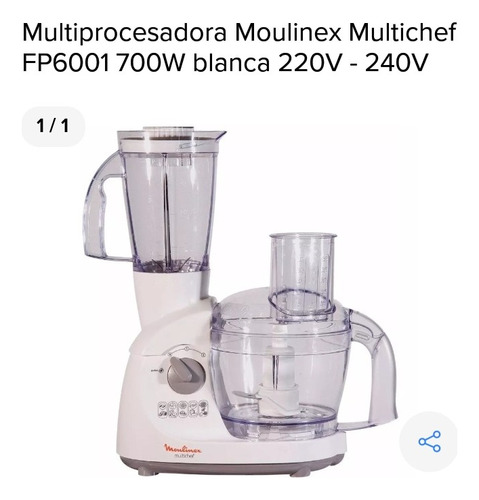 Multiprocesadora Moulinex Multichef Usada 