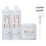 Divine Kit Shampoo 1l + Condicionador 1l + Máscara 500g Braé