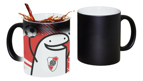 Taza De Cerámica Flork Cuadros De Futbol Con Caja Mágica 