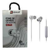 Fone De Ouvido Dotcell Dc-f75 Branco C/microfone