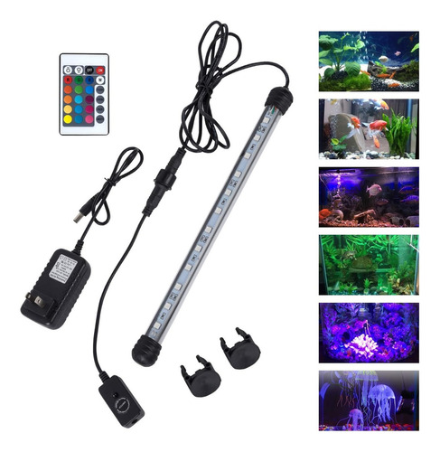 Lámpara Para Acuario De Iluminación Led De 29cm Con 16colors