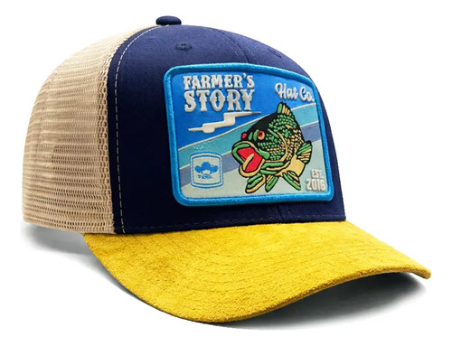 Gorra Knite Farmer Coi Azul Trucker Pesca Bass Ajustable | Meses sin interés