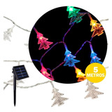 Luces Navidad Exterior Led Solar Árbol 8 Modos Rgb 4,8m