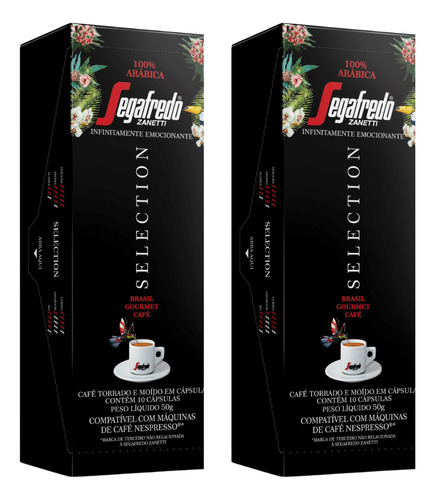 Cápsulas De Cafe Segafredo Selection Pack X20