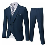 Conjunto De Traje De 3 Piezas Para Hombre Ynd, Ajuste Slim, 