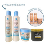 Kit Mega Hidratação + Tonalizante Para Cabelos Preto Azulado