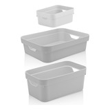 Conjunto Caixas Cube Branco Bcf Kte005