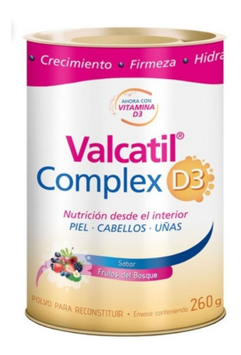 Combo Valcatil Complex D3 Lata X260g Piel Cabello Uñas X2