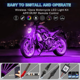 Hyb - Kit De Luces Led Para Motocicleta Con Aplicación Ir Rf