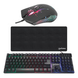 Combo Mouse, Teclado Y Mousepad Xl Gamer Manhattan B190220