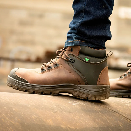 Bota De Seguridad Industrial Vanvien Omega Café