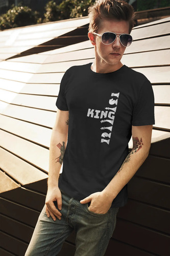 Playera Chess King Ajedrez Algodón Negra Envío Gratis.