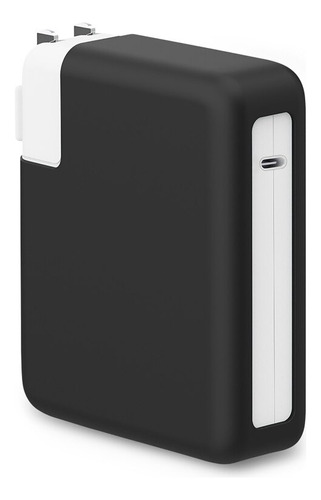 Protector De Silicon Para Cargador Macbook Negro / Blanco