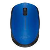 Mouse Inalámbrico Logitech  M170 Azul Y Negro Fj