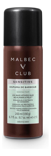 Espuma Para Barbear Malbec Club Sensitive 200ml Boticário