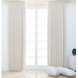 Juego Cortinas Blackout Textil Con Presillas Tela Tricapa Calidad Premium 2 Paños Iguales