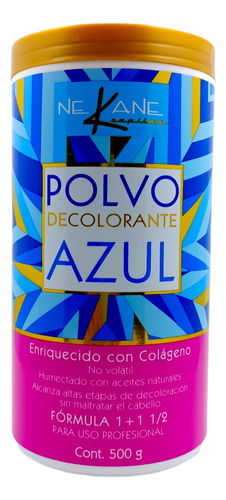 Nekane Polvo Decolorante Azul Colágeno Profesional 500g