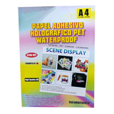 Adhesivo Holográfico Pet Waterproof A4 X10 Hojas
