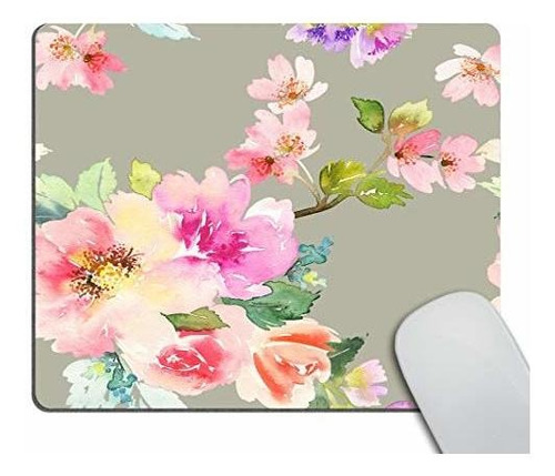 Mouse Pad Flores De Cerezo En Gris