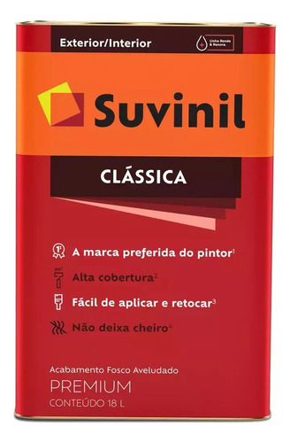 Tinta Premium Clássica Fosco Aveludado 16l. Cores - Suvinil