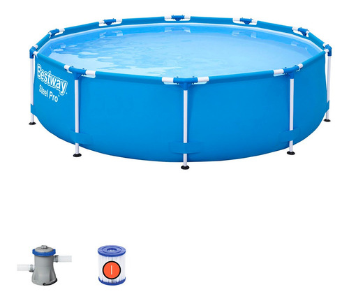 Piscina Estrutural Redonda Bestway 56681 Com Capacidade De 6