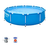 Piscina Estrutural Redonda Bestway 56681 Com Capacidade De 6